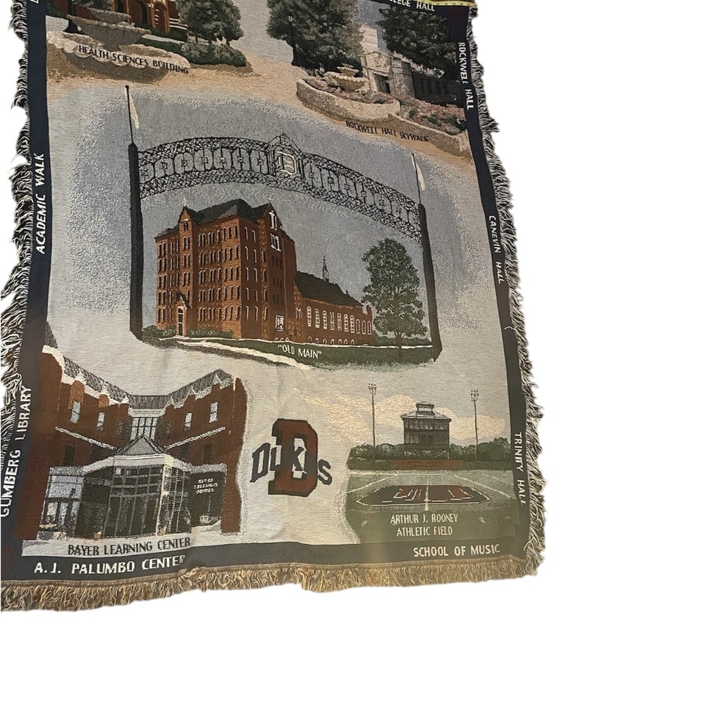 University Campus Tapestry Blanket